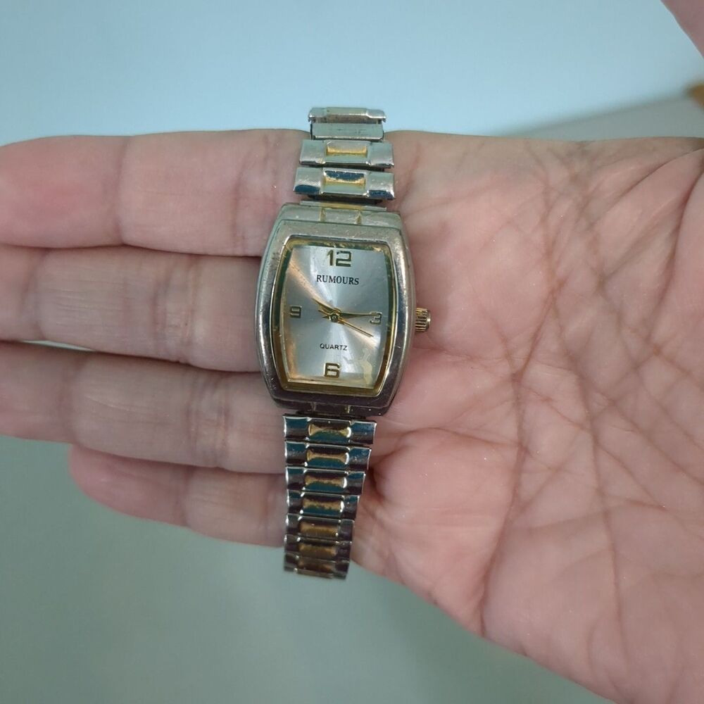 Rumours Quartz Watch Silver & Gold Tone Stainless Steel working